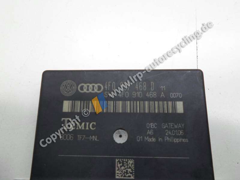 Audi A6 4F Steuergerät Datenbus 4F0907468D SW: 4F0910468A Temic 8006TF7MNL